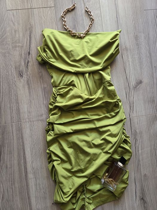 Rochie mini mulata,  verde masliniu