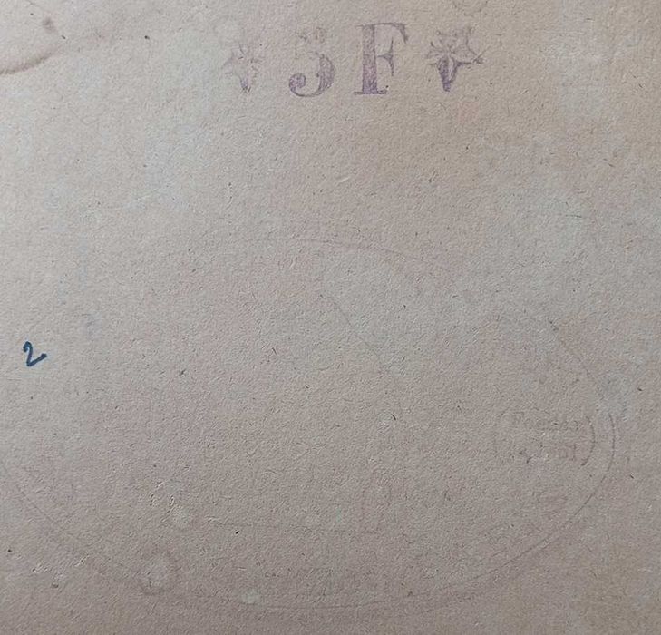 Tablou vechi - peisaj din Franta - semnat TP ( Pallady )