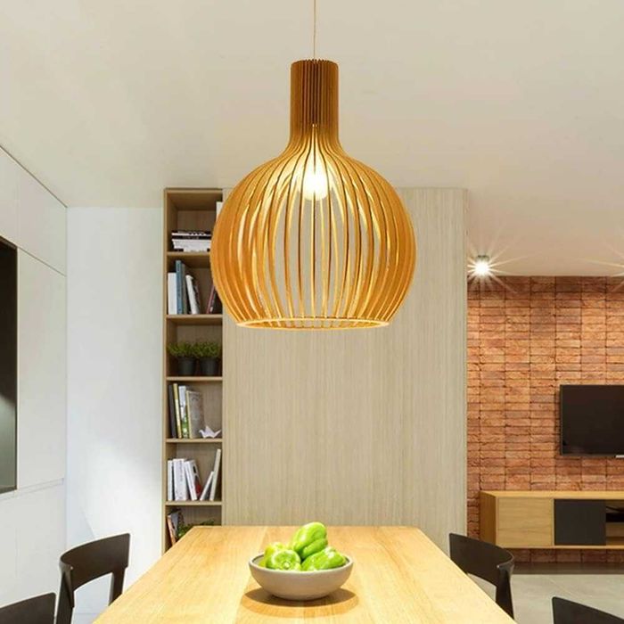 Ретро бамбуково дърво Индустриална висяща скандинавски стил, винтидж