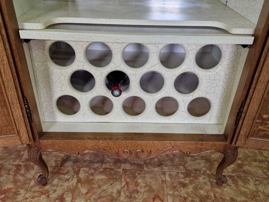 Френски бар-шкаф за напитки от бял дъб в стил "ЛУИ XV"