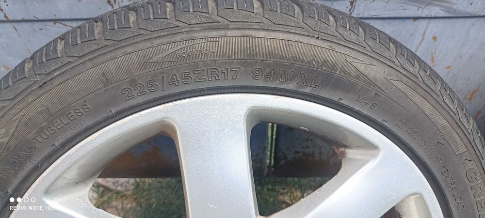 Jante aliaj WV  cu cauciucuri 225/45 R17 94W A/S