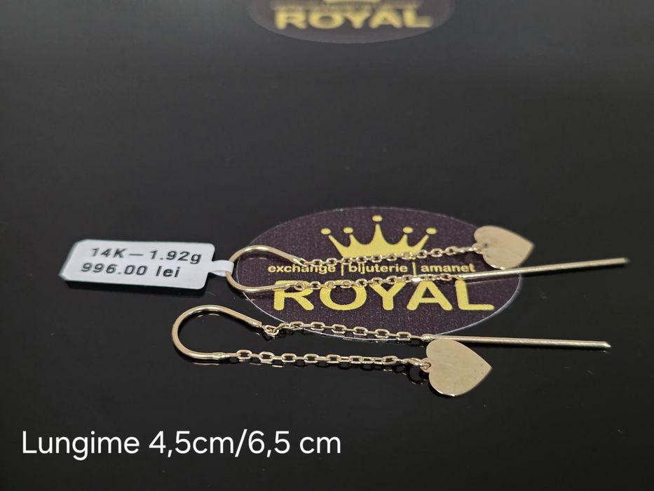 Bijuteria Royal: Cercei aur 14k/1.92 gr
