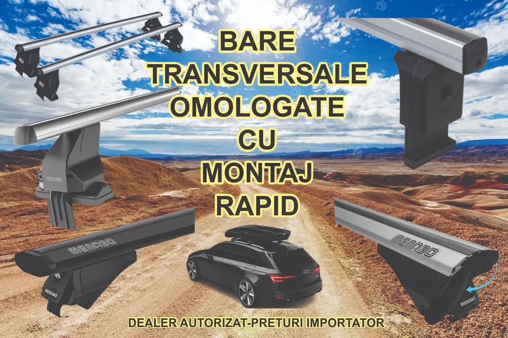 Bare Transversale Menabo-Peste 2000 De Modele, Pentru Toate Marcile Auto, Noi Cu Factura & Garantie_Pret Importator