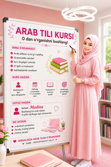 0 dan Arab tili kurslari