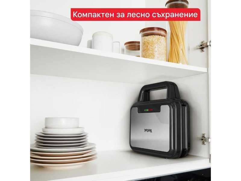Уред 3 в 1 за Сандвичи Гофрети и Грил Tefal UltraCompact SW383D10