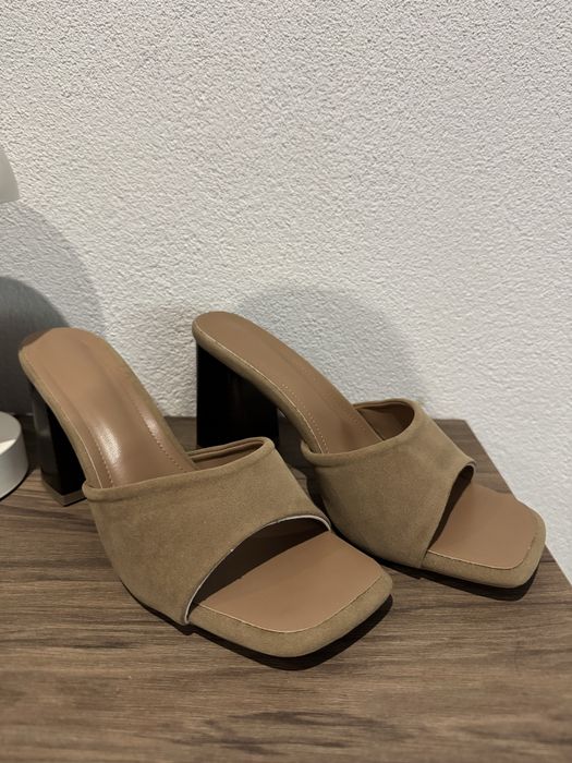 Бежови Чехли на ток Нови 39н