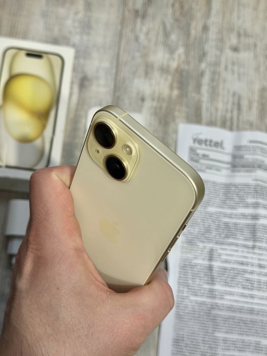Iphone 15 128 GB - 96 % Battery Като Нов Yellow Гаранционен 28 м.