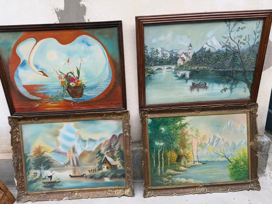 Tablouri picturi lemn pictori diferite modele