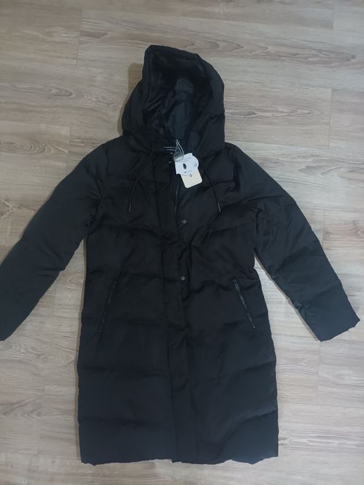 Дамско ново зимно яке с гъши пух черно размер S