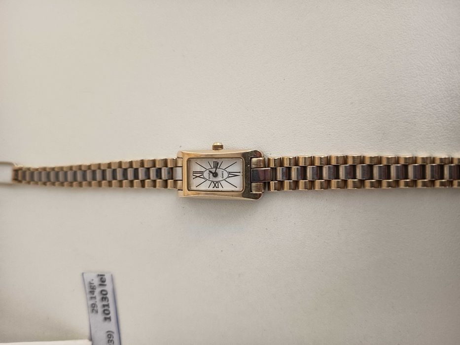 Ceas aur galben+aur alb 14 Karate Geneve Quartz (29.14 grame) ID10239