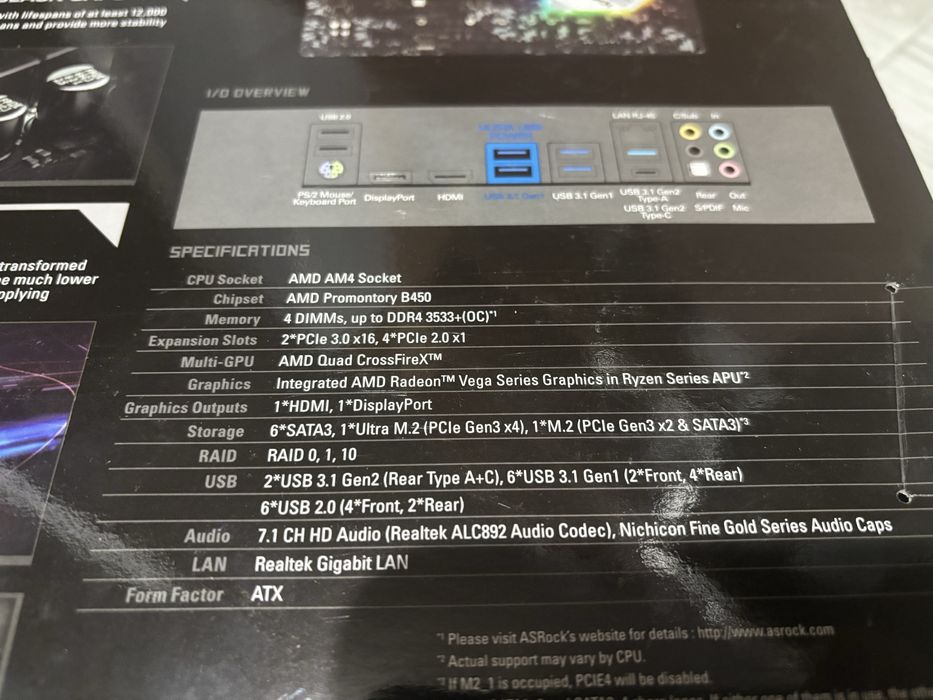 Материнская плата B450 Am4