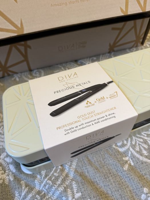 Професионална преса Diva Pro Styling Gold Dust (Използвана 2 пъти, като нова)