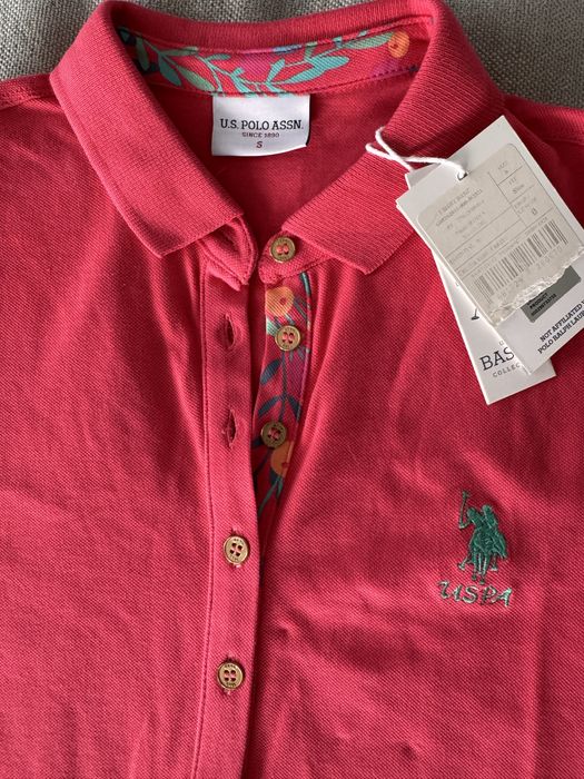 Розова тениска Polo USPA