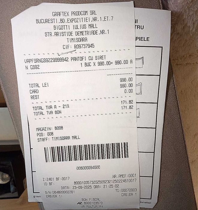 Pantofi eleganți din piele Vero Cuoio - business - mărime 42-reducere