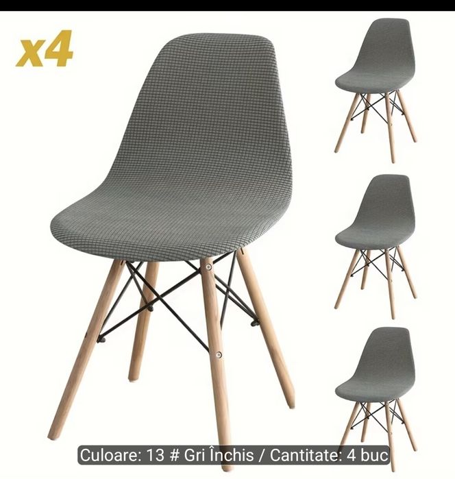 Set 4 huse scaun bucătărie