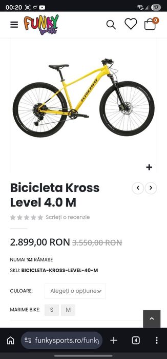 Vand bicicleta kross level 4