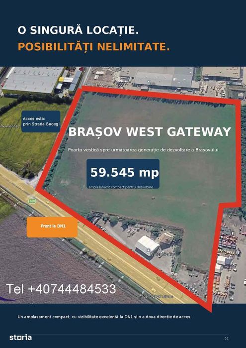 Brașov West Gateway – 59.545 mp, teren strategic cu front la DN1