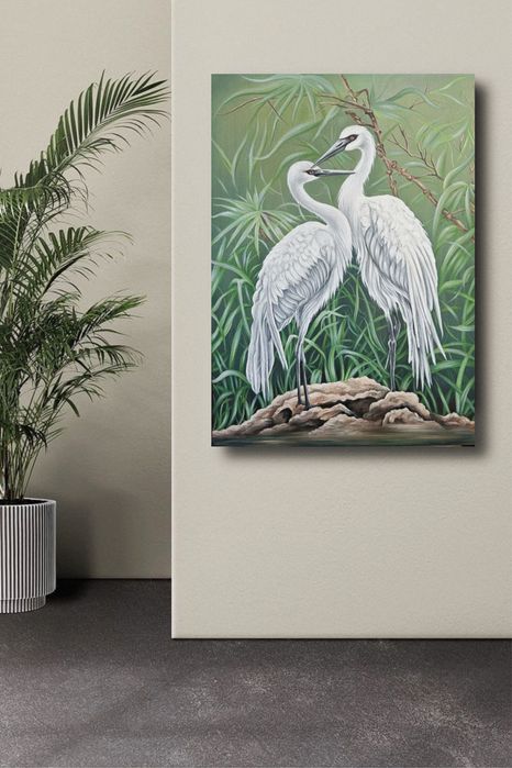 Картина на подарок «Белые аисты»