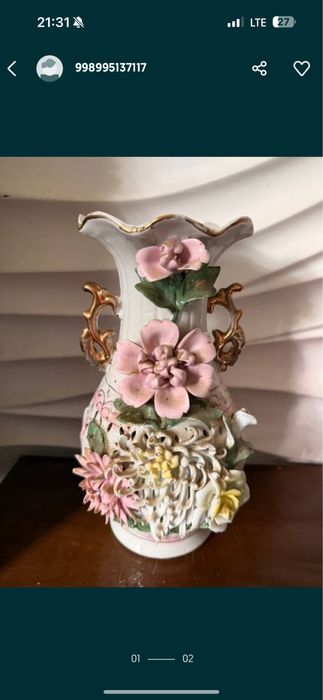 Вазы стеклянные и форфор