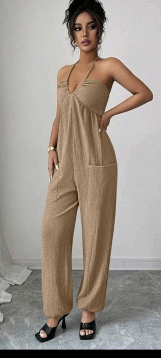 Salopeta lunga de dama cu buzunare Shein/ stil Zara Massimo Dutti