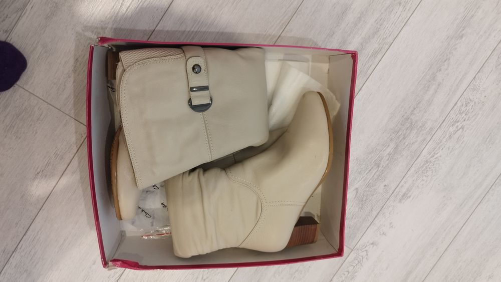 Сапоги натуралка 36р. Clark бренд