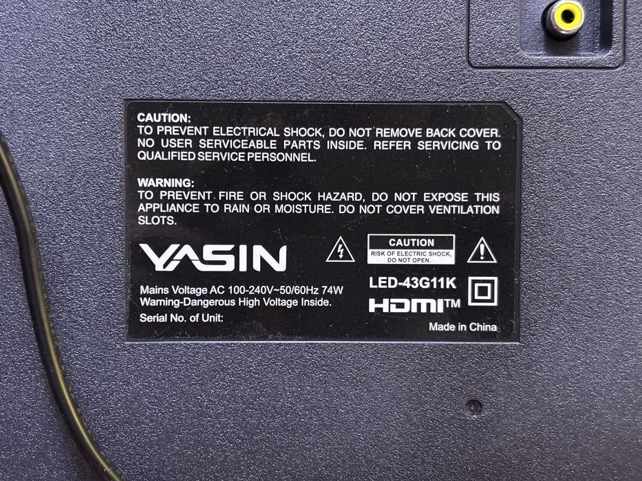 smart TV Yasin 43 Youtube