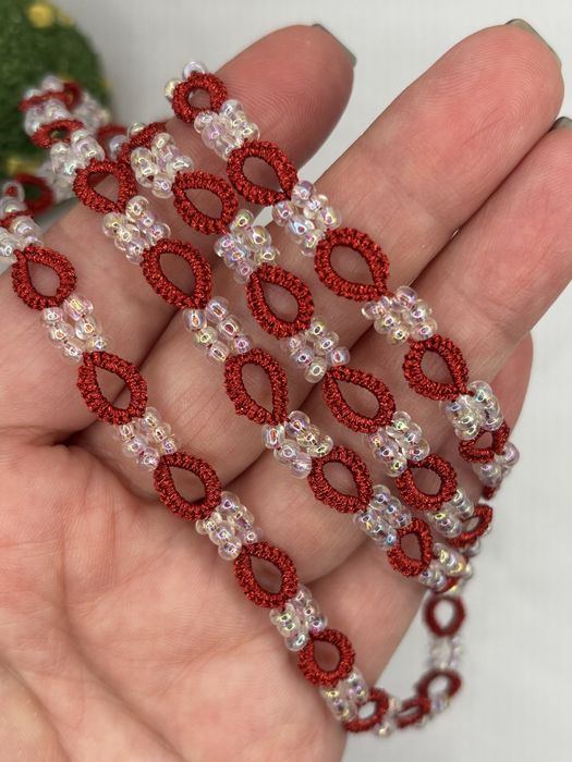 Синджирче за очила Ръчно изплетени Метален конец и стъклени мъниста