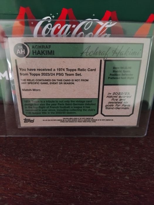 Номерирана Topps карта на Hakimi