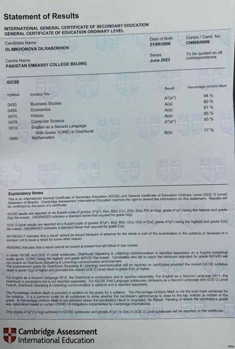Ingliz tili IELTS, IGCSE Economics, Business Studies, A level Business
