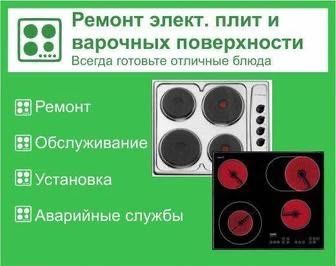 Ремонт  электроплит  духовок пицца печей бойлеров