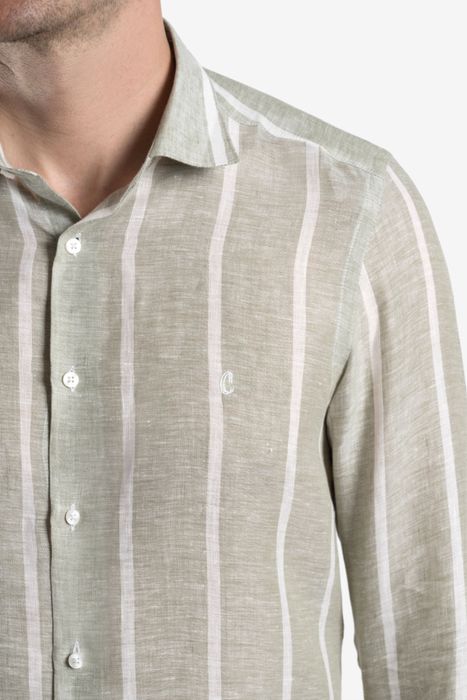 Риза Carducci - ленена, слим