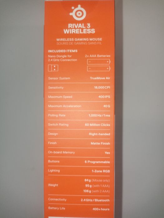 Мышь steelseries rival 3 wireless