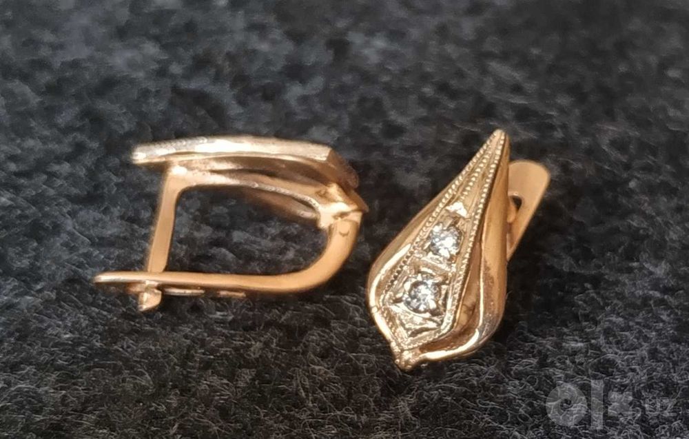 Серьги золотые 583 проба