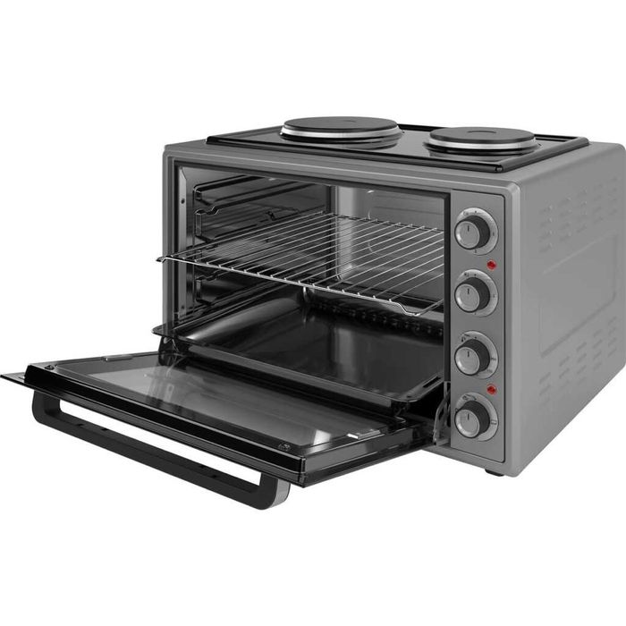 Малка готварска печка ELITE EMO-70302G, 70L, 4500W, 2 котлона