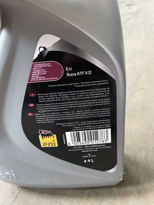 Масло ENI ATF II D 4литра
