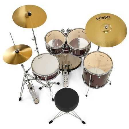 Set de tobe acustice Millenium Focus 18 Drum Bundle Red