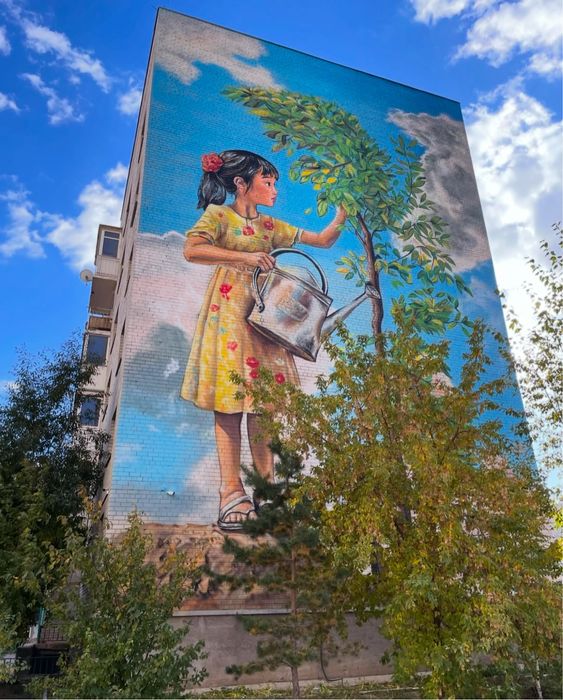 Мурал, художник, рисунки, роспись