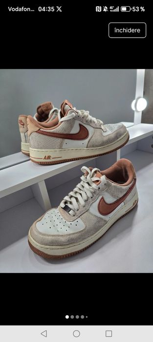 Nike Air Force 1 '07 LV8 in Summit White/Canyon Rust-Sail.