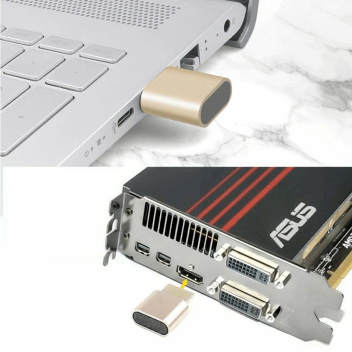 Adaptor Emulator Virtual HDMI EDID 4K ( dummy plug )