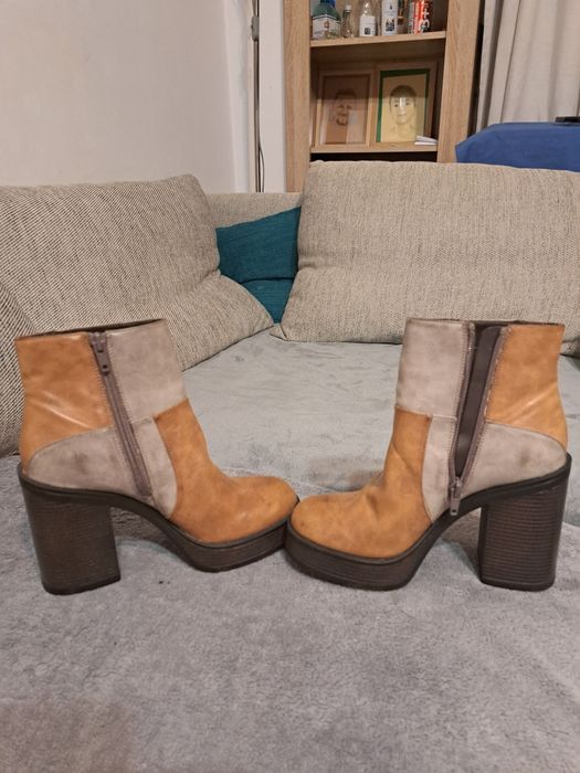 Botine bata, piele, marimea 35