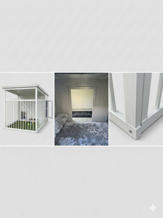 Țarc câini + cușcă încălzită (panouri sandwich) | 2 nivele | 3500 lei