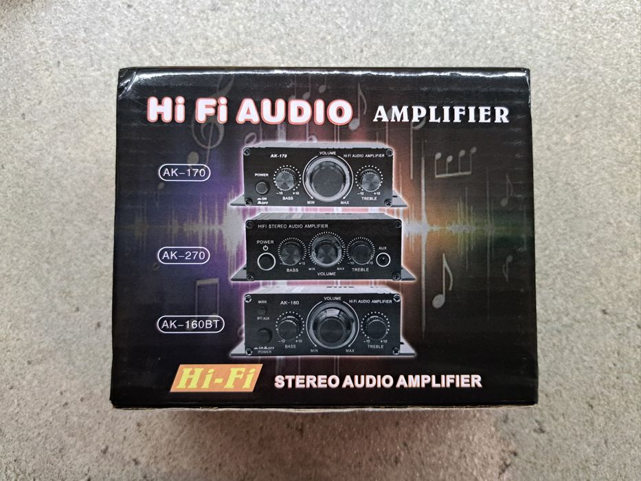 2-канален мини усилвател АК-270 - 2х200W max за кола или дома