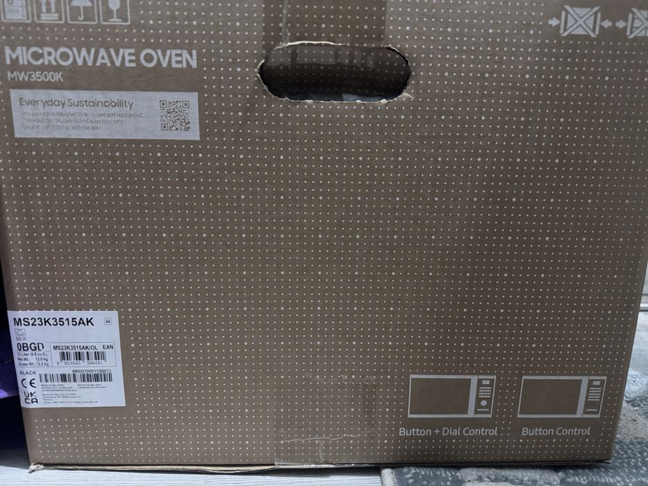 Vand cuptor cu microunde sigilat Samsung MS23K3515AK/OL , 23 l, 800 W+ Garantie