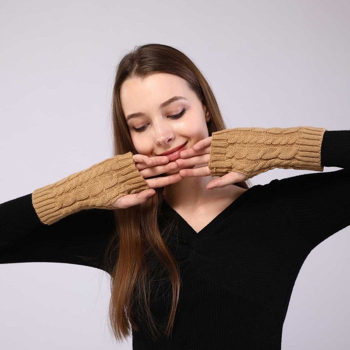 Manusi de iarna dama fara degete, Material Acril, Material Elastic