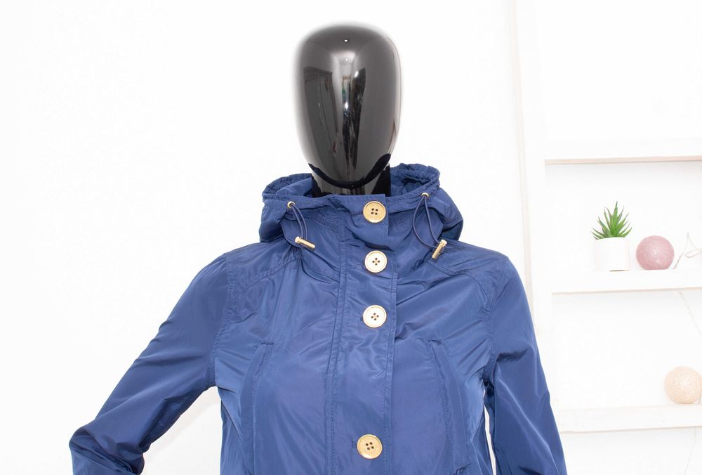 Michael Kors оригинално дамско яке синьо с качулка ветровка XS