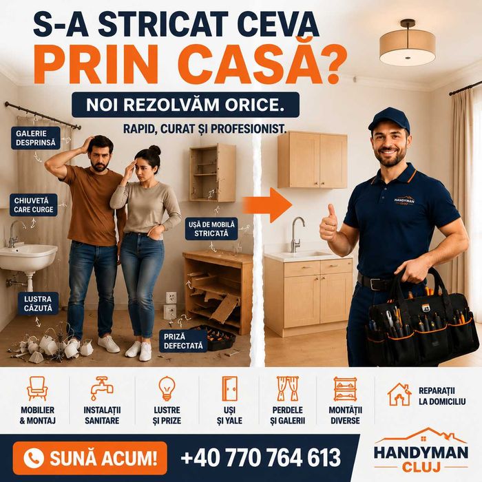HANDYMAN CLUJ Reparații, montaje și mentenanță la domiciliu