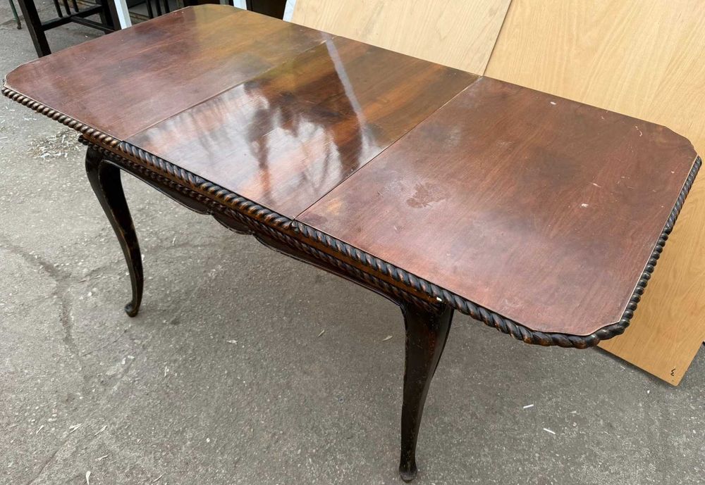 2 buc Masa Vintage Extensibila Stil Rococo; Masa cu blat 122x86 cm