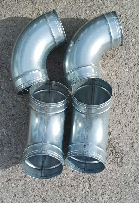 Коляно за аспирация ф125 поцинкована ламарина