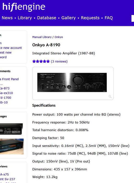 ONKYO Integra A-8190 amplificator Hi-Fi