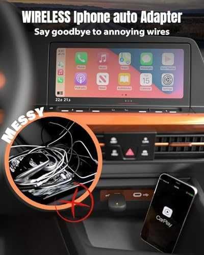 Нов Безжичен Apple CarPlay адаптер WiFi Bluetooth Plug & Play кола